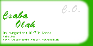 csaba olah business card